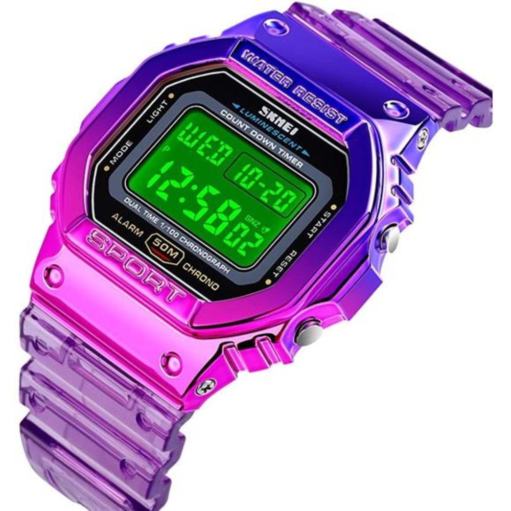 Sport Digital Multi-Function Transparent Women Me… - image 2